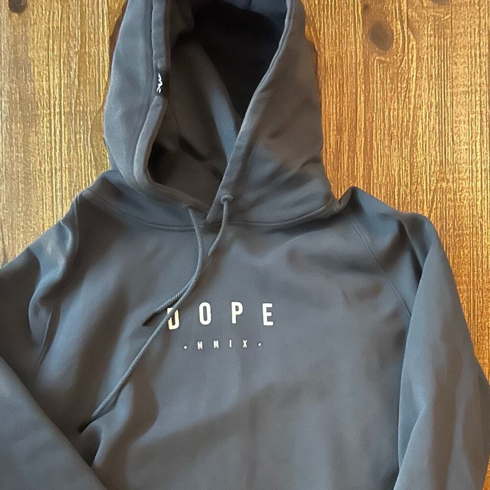 DOPE MMIX Hoodie – Dark Grey Streetwear Pullover – Made in Portugal – Size M